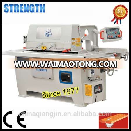 Top quality wood straight line rip saw machine with edge trimming